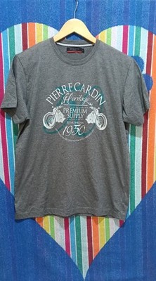 Pierre Cardin Herren T-Shirt Kurzarm Baumwolle Farbe Grau mit