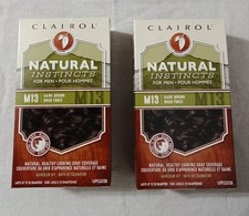 CLAIROL NATURAL INSTINCTS FOR MEN M13 DARK BROWN HAIR COLOR KIT LOT OF 2 NEW
