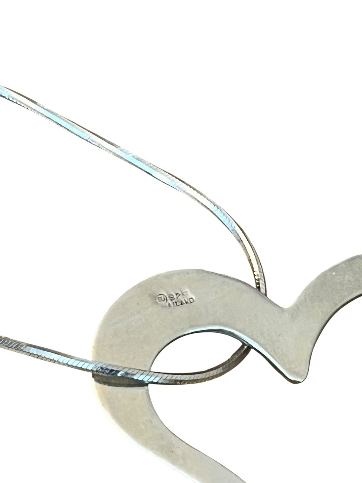 Sterling Silver Large Tilted Flat Back Puffed Hea… - image 6