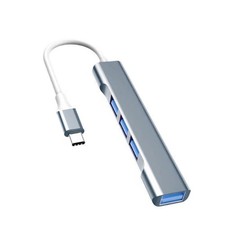 USB C/USB Hub to 4 Port 3xUSB2.0 1xUSB3.0 5Gbps Data Transfer for PC Desktop