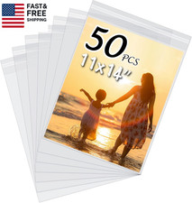 50 Pack Acid-Free Crystal Clear Sleeves Storage Bags for 11X14 Art Prints/Pictur