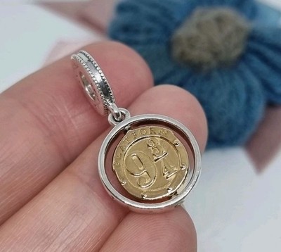 Original Pandora Harry Potter 9 3/4 Plattform Dangle Charm-Anhänger S925 Silver 