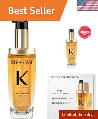 Elixir Ultime Refillable Hair Oil - Hydrates & Smoothes Frizz, Adds Shine, Wi...