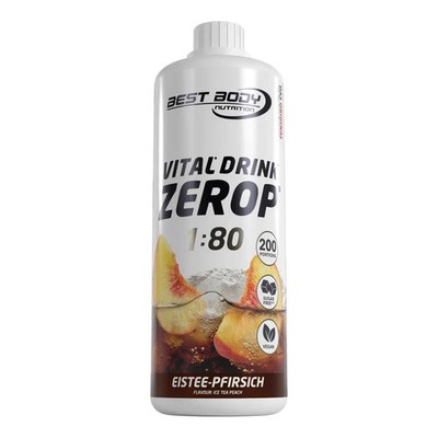 Best Body Low Carb Vital Drink Mineral Drink Konzentrat Sirup 1L Eistee Pfirsich