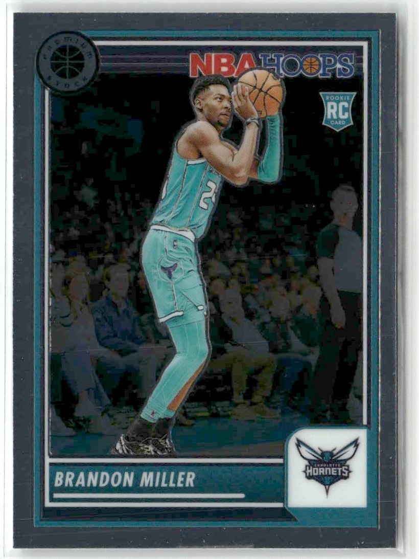 Brandon Miller RC 2023-24 Hoops Premium Stock Charlotte Hornets #245