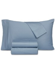 Everyday Home Trident 300 Thread Count 100 Cotton Sheet Set Cal King Size Blue