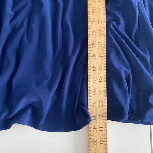 Alex Evenings Embellished Tea-Length Plus Size Dress Size 16W Cobalt Blue - Picture 9 of 10
