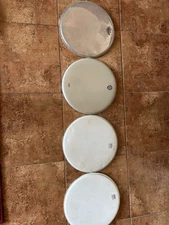 Remo lot of 4 batter drum heads 15" used
