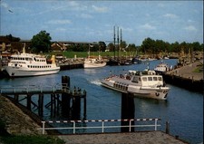 Busum Harbor vintage postcard a264