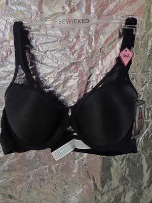 NWT Be Wicked Style 2215 BLACK 36A Underwire Bra