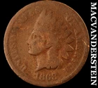 1868 Indian Head Cent - Scarce  Semi-key  Better Date  No Reserve  #K2220