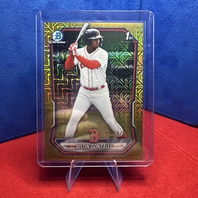 2026 BOWMAN CHROME JUSTIN GONZALES GOLD MOJO 1ST BOWMAN /50