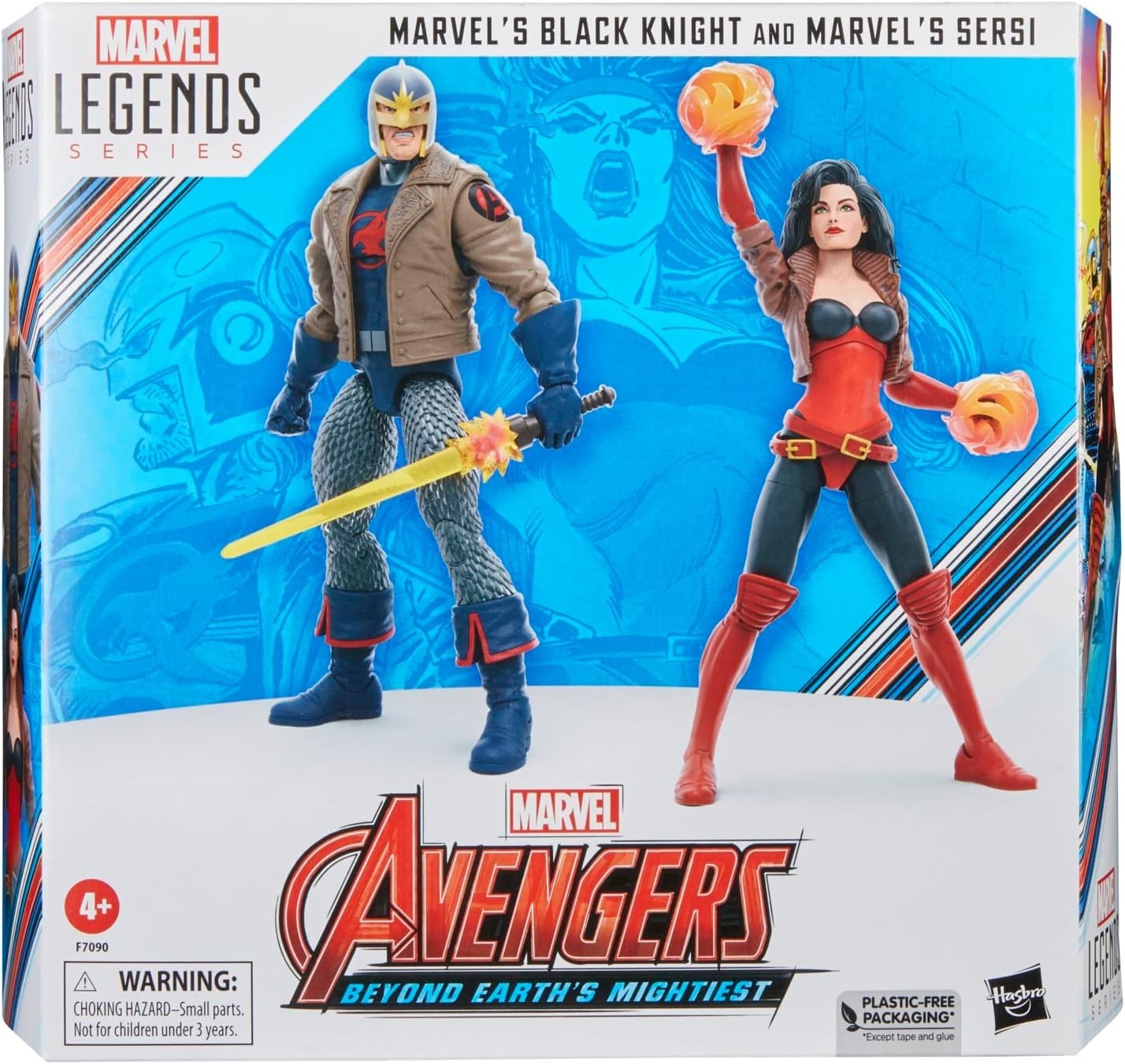 Figurine Marvel Legends Black Knight Sersi Avengers 60e Anniversaire Idée Cadeau Geek