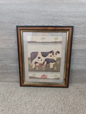 PRIMITIVE VOLKSKUNST GERAHMTER DRUCK VON MARY PECKINGHAM GERAHMTER DRUCK 