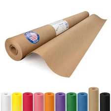 Brown Kraft Paper Roll 36" x 2160" (180 feet), 30lb Thickness - USA-Made Brow...