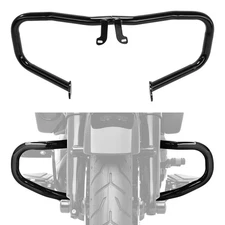 Chopped Engine Guard Crash Bar Fit For Harley Touring Street Glide 2014-up Black