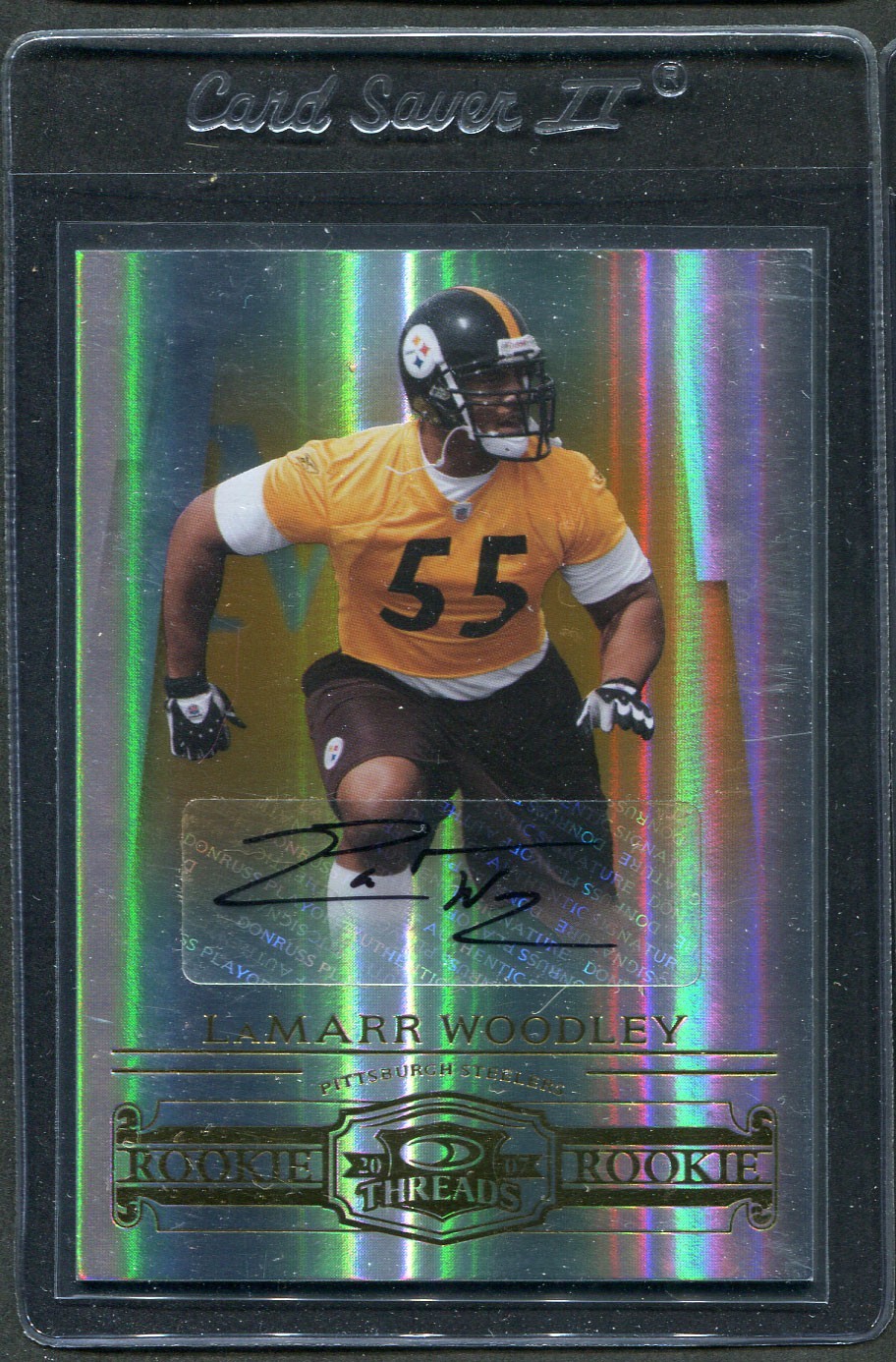 LaMarr Woodley Donruss Threads #206 Autograph