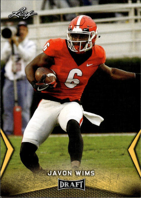 2018 Leaf Draft Gold #28 Javon Wims Georgia Bulldogs