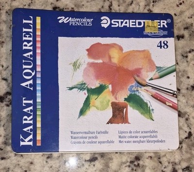 Staedtler Karat Aquarell 24 Watercolor Pencils in Metal Tin Box