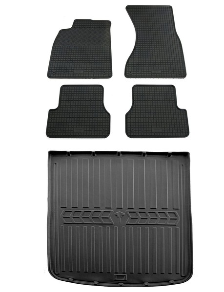 Gummi FußMatten Kofferraumwanne FüR Audi A6 C7 Avant 2011-2018 Gummimatten Set-image