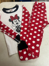 HANNA ANDERSSON ORGANIC COTTON MINNIE MOUSE LONG JOHNS PAJAMAS SET  120 6 7