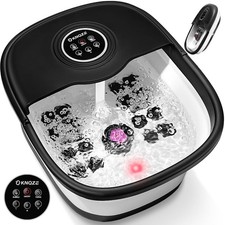 Collapsible Shiatsu Foot Spa Bath Massager with Heat Foot Soak Tub Remote