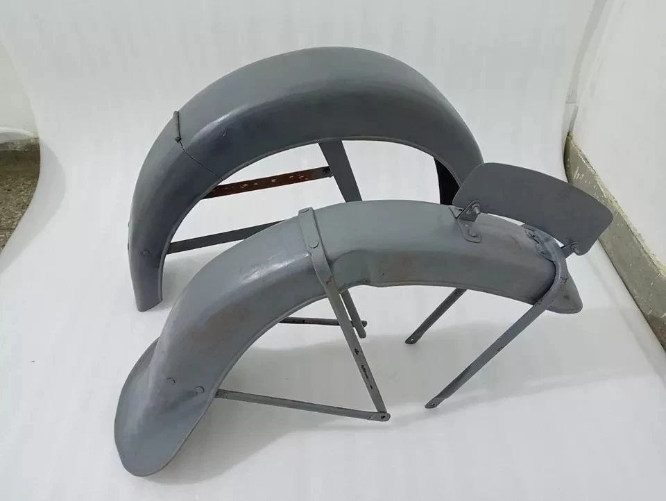 Front & Rear Mudguard Fender Set Raw Steel Fits For BMW R25 1950'S | Fit For Foto 2 de 4