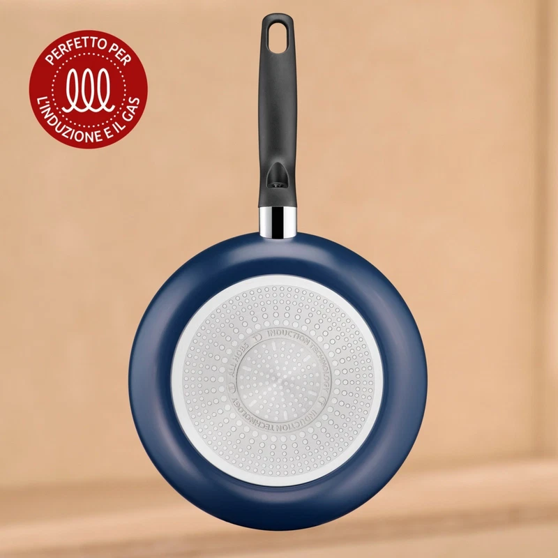 Set 2 Padelle LAGOSTINA 24 28cm Pentole Antiaderente Titanium INDUZIONE Gas Blu, fotografia 4 di 9