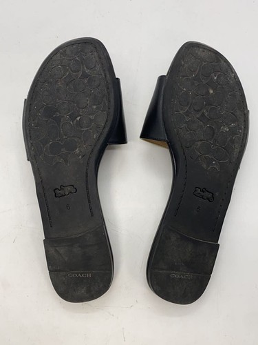 COACH sandals US6 BLK CI031 Used - Picture 4 of 5