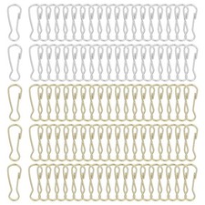 Lanyard Hooks, 200 Pcs 25x9.2x1.9mm Stainless Steel 304 Hook, Gold Bronze Silver
