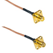 RG316 SMA FEMALE FLANGE to RP-SMA Female Flange RF Cable Rapid-SHIP LOT