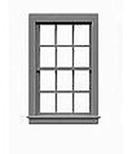 Tichy-Train 6/6 Double Hung Window (12) - HO Scale Model Railroad Building