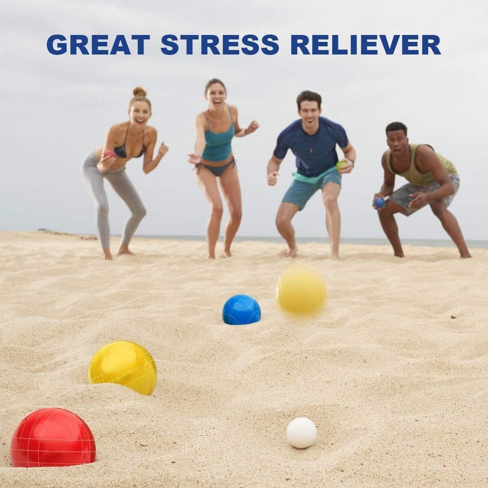 Bocce Balls Sets 90mm for Family Backyard Bocci Classic Lawn Multi Color eBay