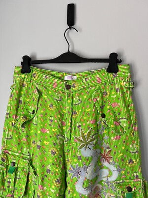 パンツ ERL corduroy printed cargo pants woven ERL Unisex Corduroy Printed Cargo Pants Woven in GREEN | FWRD