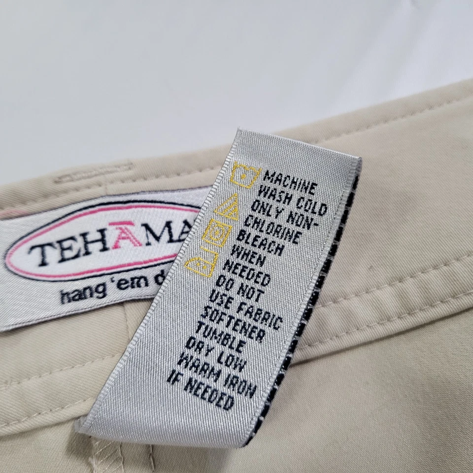 Pantalones Cortos Tehama Mujer Hang Em Secos Talla 16 Bolsillos con Cinturón Crema Foto 4 de 4
