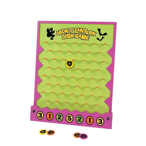 Halloween Disc Drop Game, Party Games for Kids, Wood, 7 Pieces