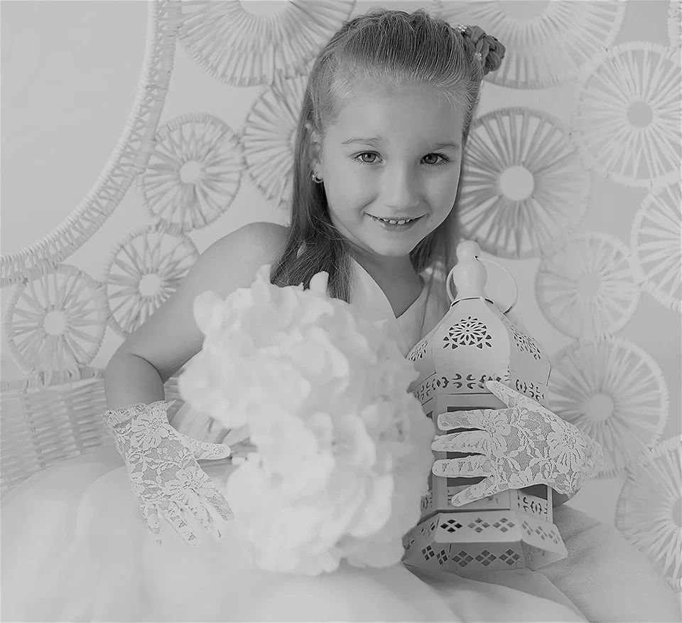 白色花边圣餐幼儿手套男孩和女孩特殊场合手套 — 第 4/4 张图片