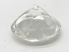 VINTAGE GEM DIAMOND SHAPE FACETED GLASS PAPERWIGHT PAPER WEIGHT