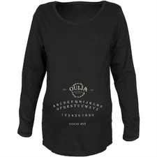 Halloween Ouija Board Costume Black Maternity Soft Long Sleeve T-Shirt