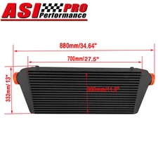 Universal Aluminum Intercooler Core Size 700 x 300mm / 27.5"W x 11.8"H