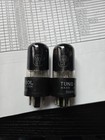 (2) TungSol 6V6Gt Vacuum Tubes Black Glass Tv-7D/U Tested Matching Date Codes