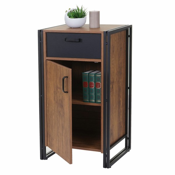 Kommode HWC-A27, Schrank Schubladenschrank, 3D-Struktur, Wildeiche-Optik-image