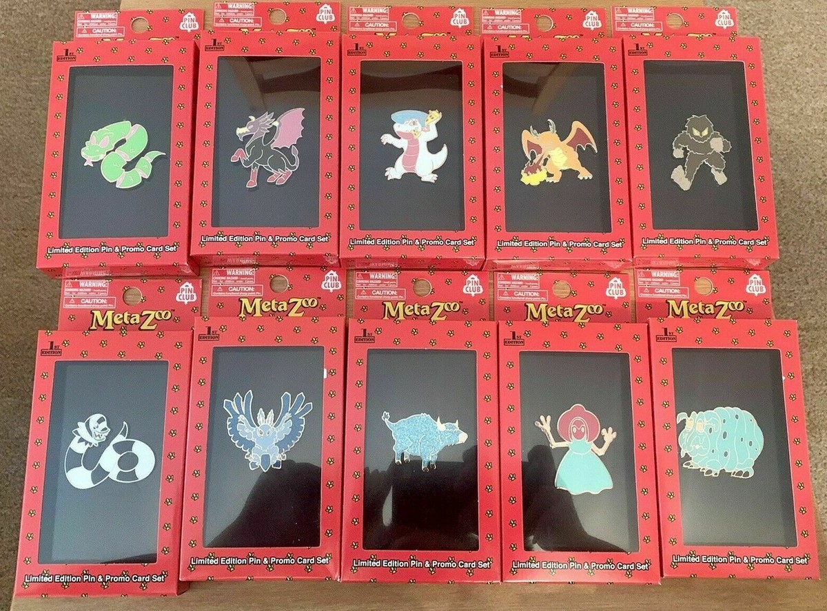 Complete MetaZoo Pin Club Set + Promo Card Set - With