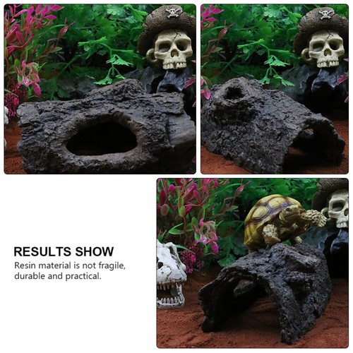 Log Aquarium Decorations Reptile Hideaway Aquarium Landscaping Decorations - Picture 3 of 12
