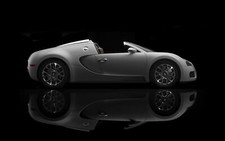 Cars white bugatti vehicles wheels sports luxury Desk Mat Stitched