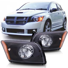 Fit For Headlights Assembly 2007-2012 Dodge Caliber R/T SXT SE LH&RH Black