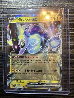 miraidon pokemon card ebay EX 081/198 SCARLET VIOLET TCG LP holofoil pattern or surface detail) PSA 9 Mint - Pokemon