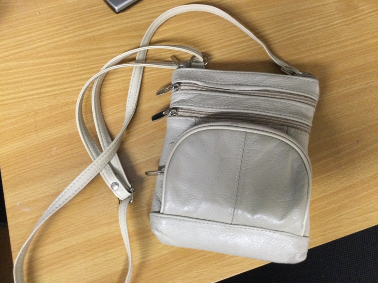 Medium Functional Multi Pocket Double Zipper Cros… - image 1