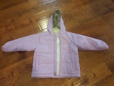 Hanna Andersson Outdoor Girls Winter Hooded Full Zip Purple Puffer Jacket Sz 110