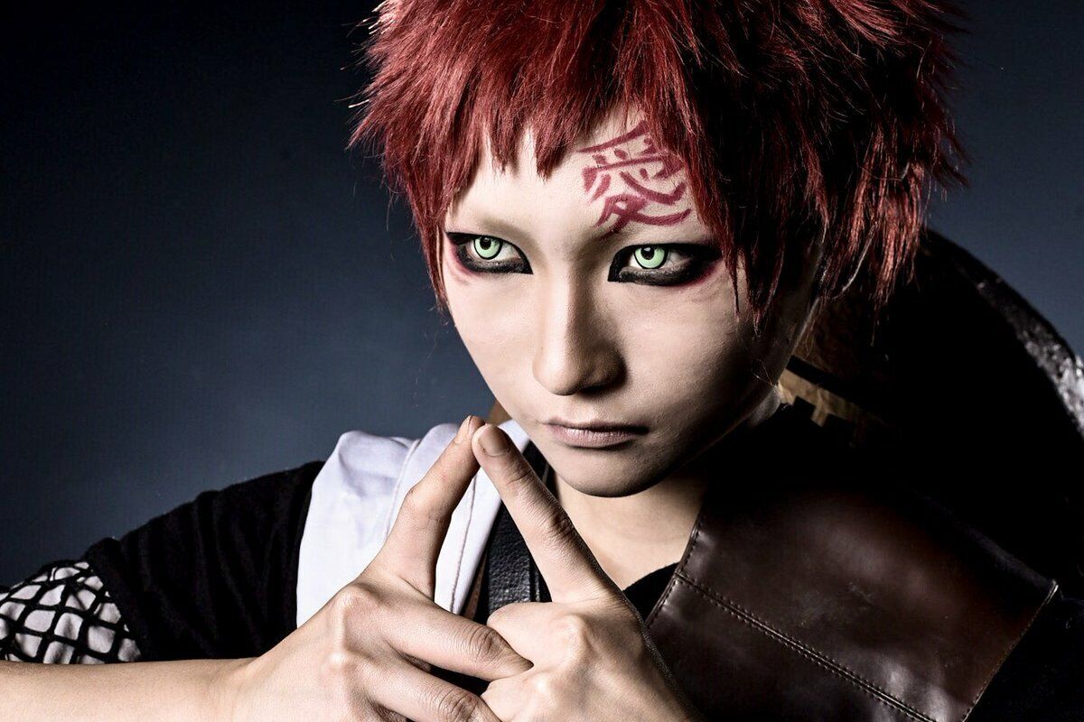  6pcs gaara tattoo Anime Cosplay gaara love temporary